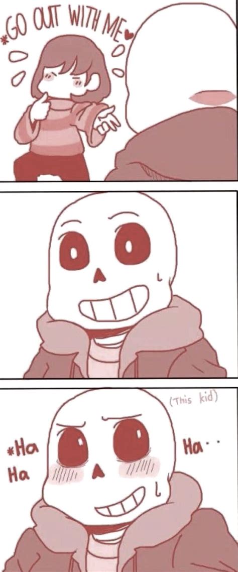 frisk flirting with sans by asking him out on a date undertale game undertale fanart undertale