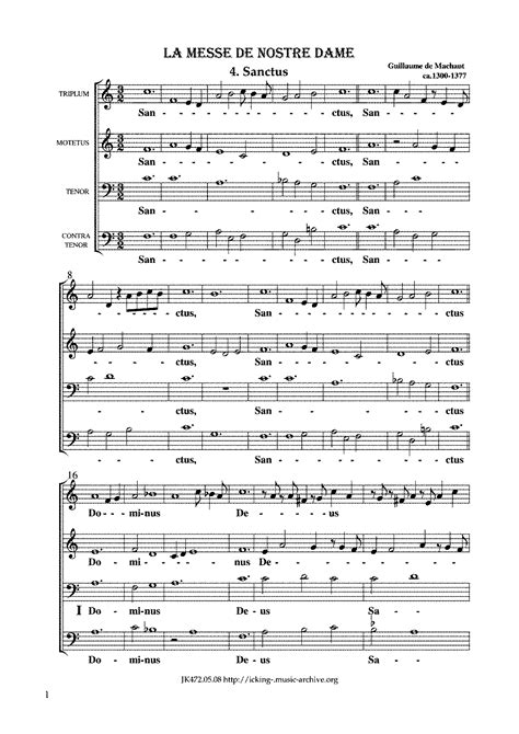 Messe De Nostre Dame Guillaume De Machaut - Messe de Nostre Dame (Machaut, Guillaume de) - IMSLP: Free Sheet Music