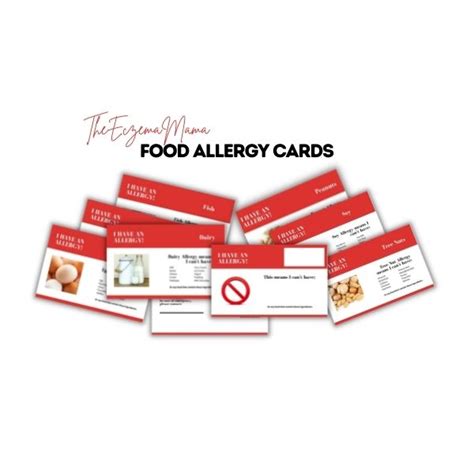 Food Allergy Cards Eczema Mama