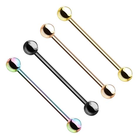 Titanium Industrial Barbell 14g Bodymods Jewelry