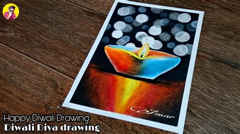 Oil Pastel Drawing Diwali Diwali Drawing With Oil Pastel Diwali