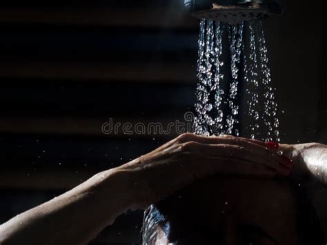 Beautiful Naked Young Woman Taking Shower Stock Image Image Of People
