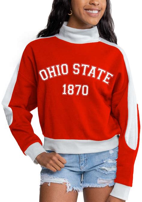 Ohio State Buckeyes Gameday Couture Crew Sweatshirt Womens Red Make It A Mock Long Sleeve