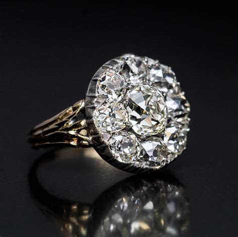 Antique 328 Ct Old Mine Cut Diamond Engagement Ring Antique Jewelry