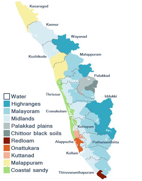 Kerala Map With Districts Kerala Map Kerala State Map India Map Of