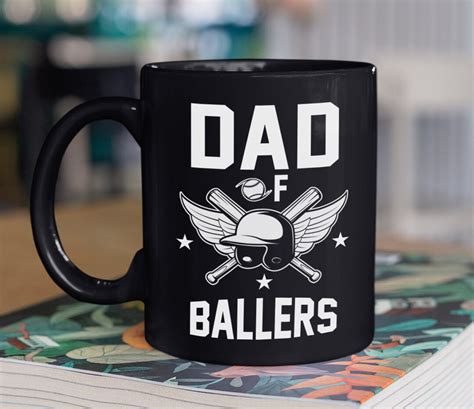 Dad Of Ballers Baseball Mug Funny Meaning Fathers Day Etsy