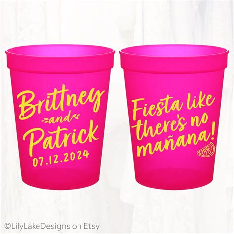 Personalized Fiesta Wedding Stadium Cups 16oz Destination Etsy