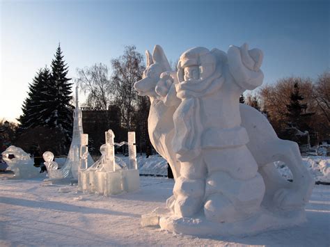 Snow Sculpture In Novosibirsk Olympus Digital Camera Flickr