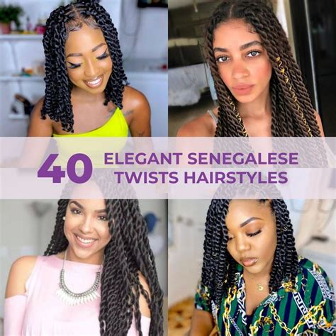 40 Elegant Senegalese Twists Hairstyles With Full Style Guide Coils And Glory