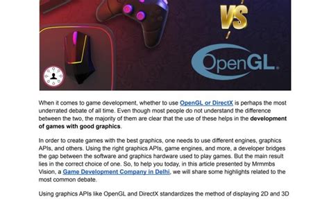 Opengl Vs Directx Which Should You Use For Game Development The