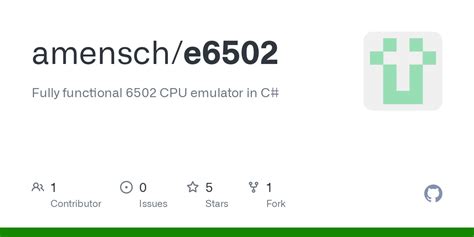 Github Amensche6502 Fully Functional 6502 Cpu Emulator In C