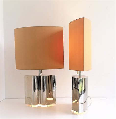 Hollywood Regency Elegant Pair Of Plated Table Lamps Lighting