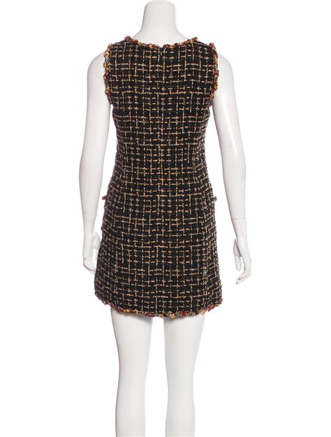 Chanel Embellished Tweed Dress Clothing Cha156673 The Realreal