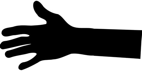 Hand Reaching Out Hand Clip Art Black Png Download Full Size Clipart 5377627 Pinclipart