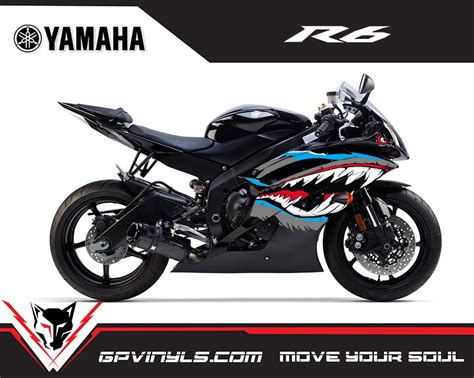 Graphic Decals Yamaha R6 Sharks Gpvinyls 🔥