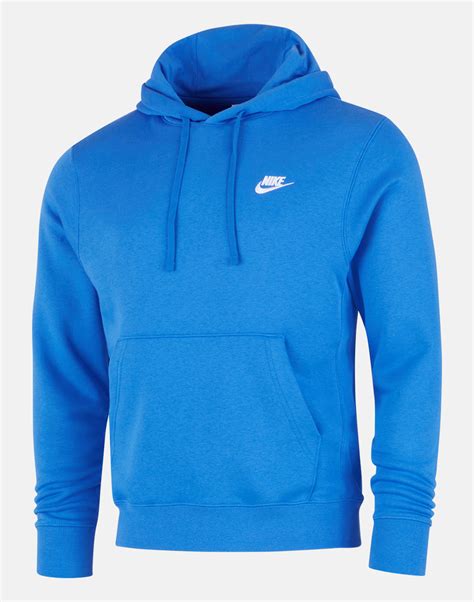 Nike Mens Club Fleece Hoodie Blue Life Style Sports Ie
