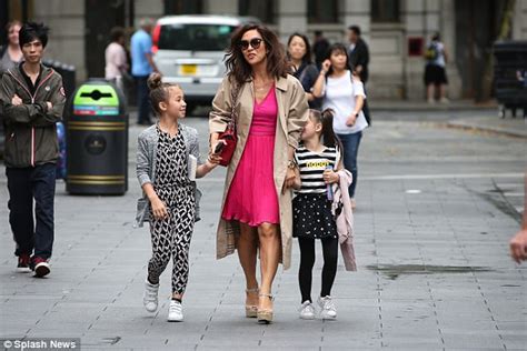myleene klass takes her mini me daughters to her work daily mail online
