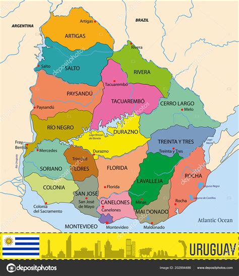 Mapa Uruguay Mapa De Uruguay Ciudades Swhshish