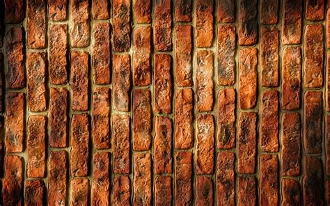 Hd Wallpaper Brown Brick Wall Bricks Background Stone Dark
