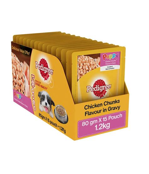 4.4 out of 5 stars 26. Pedigree Wet Dog Food, Chicken Chunks in Gravy for Puppy ...