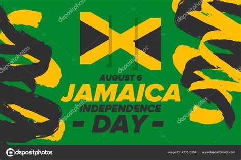 Jamaica Independence Day Independence Jamaica Holiday Celebrated Annual August Jamaica Stock