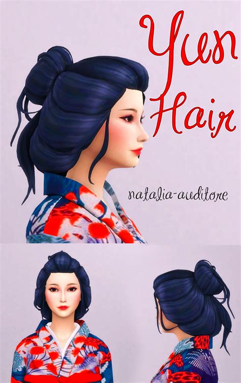 Yun Hair Natalia Auditore On Patreon Sims Hair Sims 4 Mm Sims 4