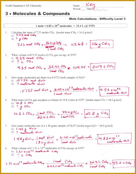 Atomic mass, avogadro constant, conversion factor, dimensional analysis, mole, molar mass, molecular mass, scientific notation, significant figures, unified atomic mass unit prior knowledge questions (do these before using the gizmo.) 1. 4 Stoichiometry Worksheet | FabTemplatez