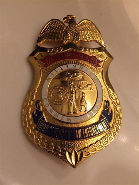 Commemorative Us Marshals Service Millennium Police Badge Us