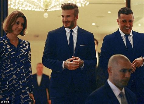 David Beckham Causes Frenzy In Vietnam In Dapper Ensemble Daily Mail