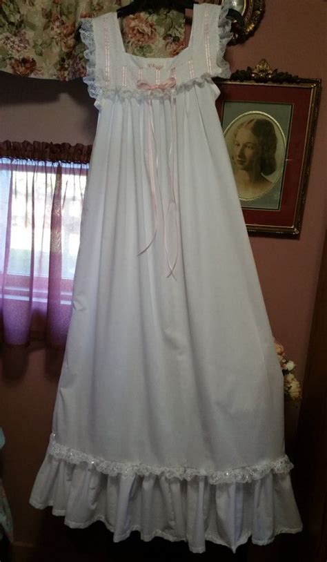 Ready To Go Handmade Vintage Style Floor Length Nightgown Etsy