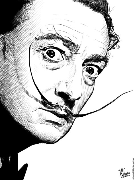Salvador Dalí Ink Drawing
