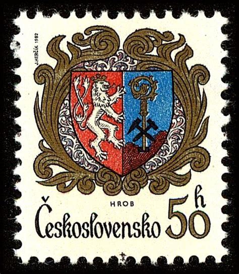 Ceskoslovensko 1982 Briefmarke Hrob Tschechoslowakei Coats Of