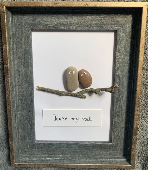 Pebble Art In A Frame Ideal For An Endearing Birthday Engagement