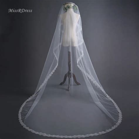 Buy Missrdress Elegant Sequins Edge Bridal Veils