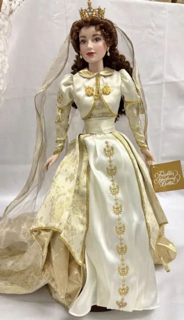 Franklin Mint Faberge Fall Bride Sonya Porcelain Doll W Original Box