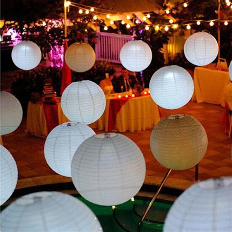 Haochu 12 30cm White Round Paper Lanterns For Home And Party