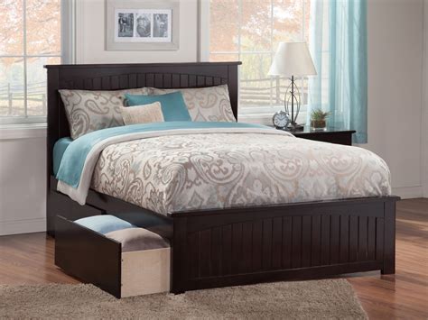 Platform bed with footboard ledgestone. Nantucket Platform Bed with Matching Footboard - Espresso