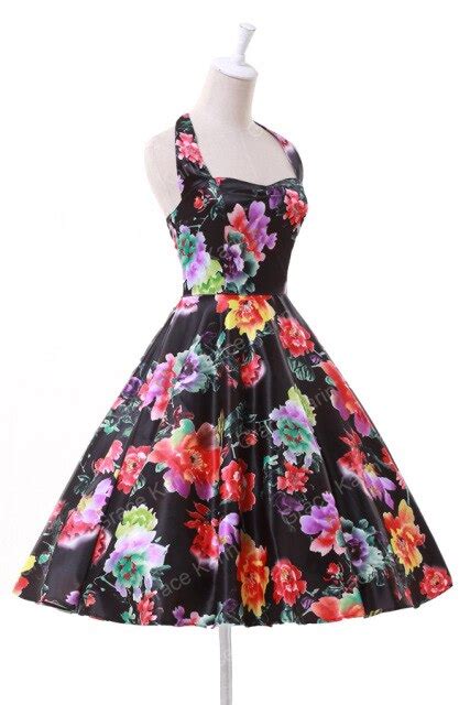 Belle Poque 50s 60s Rockabilly Dresses Floral Print Robe Retro Vintage Audrey Hepburn Sexy Party
