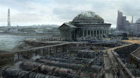 Gray Concrete Dome Building Fallout Fallout 3 Video Games Concept