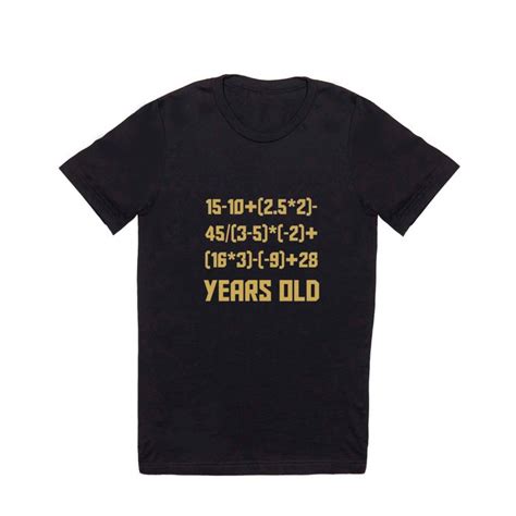 50 Years Old Algebra Equation Funny 50th Birthday Math T Shirt By