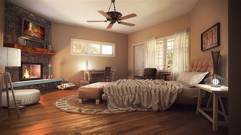 Rustic Cabin Bedroom Interior — Bobby Parker