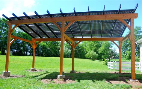 Solar Pergola By Tfbc Member Hugh Lofting Timber Framing Inc Solar