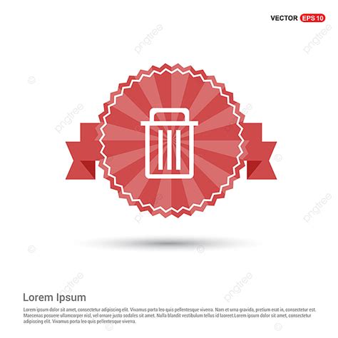 Delete Icon Red Ribbon Banner Delete Icons Banner Icons Ribbon Icons