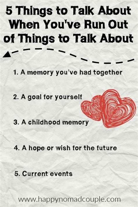 5 Things To Talk About When Youve Run Out Of Things To Talk About