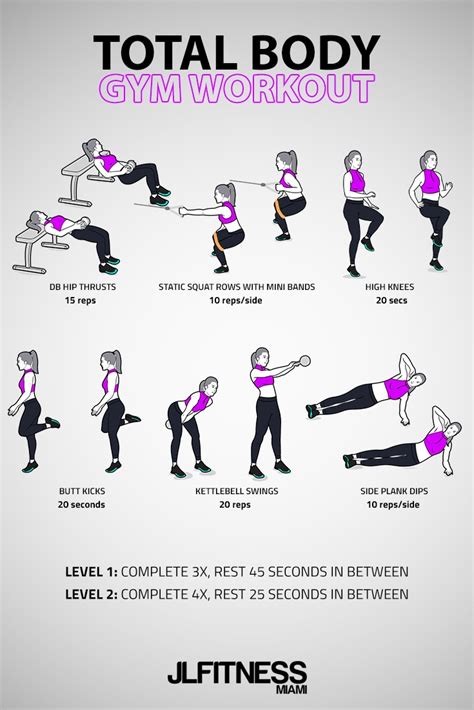 Total Body Gym Workout For Women 6 Exercises Jlfitnessmiami