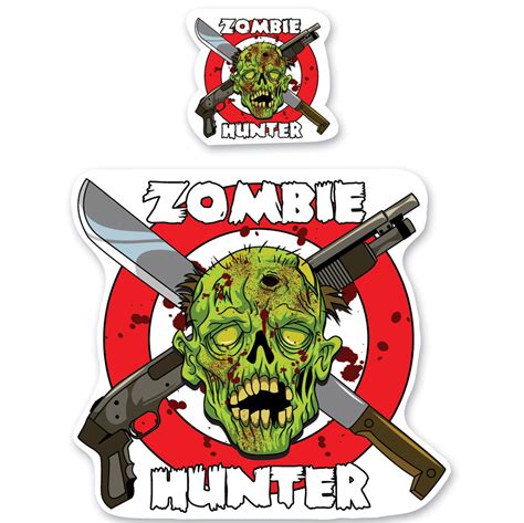 Lethal Threat Rude And Crude Zombie Hunter Mini Decal