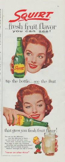 1958 Squirt Vintage Ad Fresh Fruit Flavor