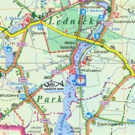 Powiat Gnieźnieński Mapa turystyczna 1 75 000 Mapy i Atlasy