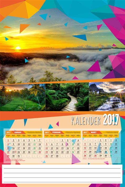 34 Desain Kalender Dinding Keren Png