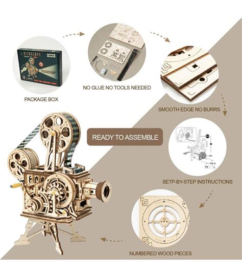 Rokr_zack is raising funds for rokr vitascope, 3d wooden puzzle, classic film projector on kickstarter! ROKR 3D Puzzle Film Projector Vitascope Wooden Building ...
